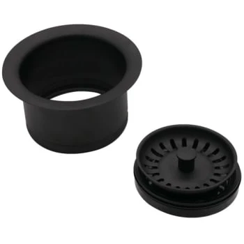 Westbrass 4-1/4" Brass Extra-Deep Disposal Flange And Stopper In Matte Black 6 Westbrass 4-1/4" Brass Extra-Deep Disposal Flange And Stopper In Matte Black - Image 4