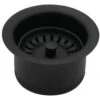 Westbrass 4-1/4" Brass Extra-Deep Disposal Flange And Stopper In Matte Black
