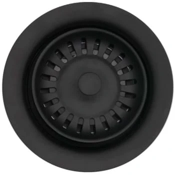 Westbrass 4-1/4" Brass Extra-Deep Disposal Flange And Stopper In Matte Black 5 Westbrass 4-1/4" Brass Extra-Deep Disposal Flange And Stopper In Matte Black - Image 3