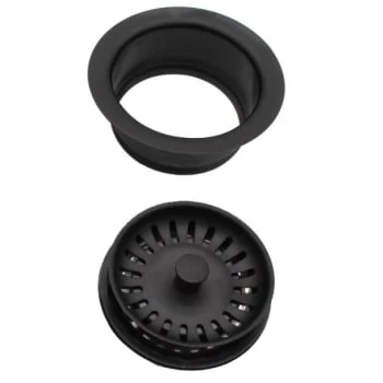 Westbrass 4-1/4" Brass Waste Disposal Flange And Strainer Basket Matte Black 5 Westbrass 4-1/4" Brass Waste Disposal Flange And Strainer Basket Matte Black - Image 3