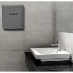Alpine Industries Willow Gray High-Speed 120v Hand Dryer With Wall Guard -Whirlpool Shop 232123 DetailedProductView4 Lg