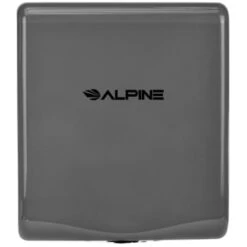 Alpine Industries Willow Gray High-Speed 120v Hand Dryer With Wall Guard -Whirlpool Shop 232123 FrontView straighton Lg