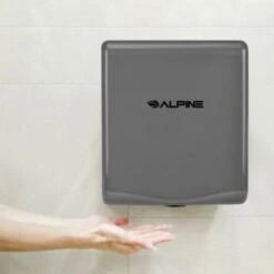 Alpine Industries Willow Gray High-Speed 120v Hand Dryer With Wall Guard -Whirlpool Shop 232123 TopView Lg