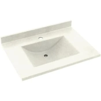 Swan® Bisque Contour Solid Surface Single Bowl Vanity Top 22" X 31" 3 Swan® Bisque Contour Solid Surface Single Bowl Vanity Top 22" X 31"
