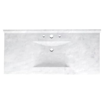 Swan® Ice Contour Solid Surface Single Bowl Vanity Top 22" X 43" 3 Swan® Ice Contour Solid Surface Single Bowl Vanity Top 22" X 43"