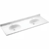 Swan® White Ellipse Solid Surface Double Bowl Vanity Top 22" X 61" 2 Swan® White Ellipse Solid Surface Double Bowl Vanity Top 22" X 61" -Whirlpool Shop 240392 w MainProductImage BUS Lg