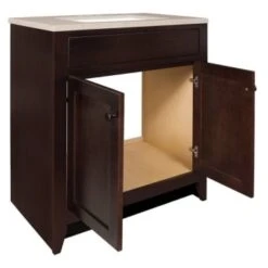 Glacier Bay Modular 30.5 In. W Bath Vanity In Java With Solid Surface Vanity Top In Cappuccino With White Sink 25 Glacier Bay Modular 30.5 In. W Bath Vanity In Java With Solid Surface Vanity Top In Cappuccino With White Sink -Whirlpool Shop 246101 DetailedProductView10 Lg