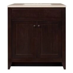 Glacier Bay Modular 30.5 In. W Bath Vanity In Java With Solid Surface Vanity Top In Cappuccino With White Sink 26 Glacier Bay Modular 30.5 In. W Bath Vanity In Java With Solid Surface Vanity Top In Cappuccino With White Sink -Whirlpool Shop 246101 DetailedProductView11 Lg
