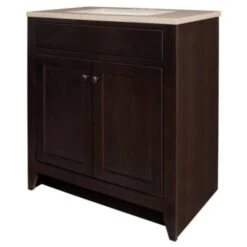 Glacier Bay Modular 30.5 In. W Bath Vanity In Java With Solid Surface Vanity Top In Cappuccino With White Sink 19 Glacier Bay Modular 30.5 In. W Bath Vanity In Java With Solid Surface Vanity Top In Cappuccino With White Sink -Whirlpool Shop 246101 DetailedProductView4 Lg