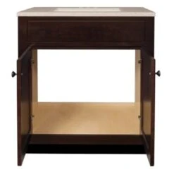 Glacier Bay Modular 30.5 In. W Bath Vanity In Java With Solid Surface Vanity Top In Cappuccino With White Sink 21 Glacier Bay Modular 30.5 In. W Bath Vanity In Java With Solid Surface Vanity Top In Cappuccino With White Sink -Whirlpool Shop 246101 DetailedProductView6 Lg