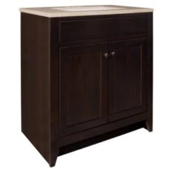 Glacier Bay Modular 30.5 In. W Bath Vanity In Java With Solid Surface Vanity Top In Cappuccino With White Sink 24 Glacier Bay Modular 30.5 In. W Bath Vanity In Java With Solid Surface Vanity Top In Cappuccino With White Sink -Whirlpool Shop 246101 DetailedProductView9 Lg