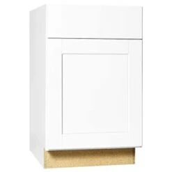 Hampton Bay Shaker Assembled Base Kitchen Cabinet, 21" X 34.5" X 24" Satin White