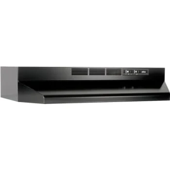 Broan-Nutone 41000 Series 30" Ductless Under Cabinet Range Hood W/light In Black 3 Broan-Nutone 41000 Series 30" Ductless Under Cabinet Range Hood W/light In Black