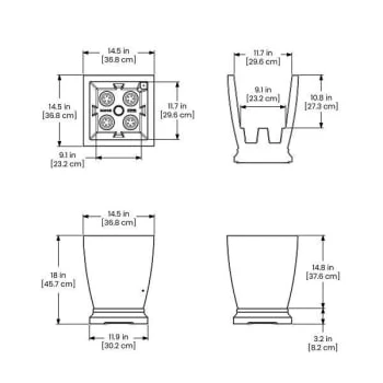 Mayne Acadia 18" Planter - Graphite Grey 7 Mayne Acadia 18" Planter - Graphite Grey - Image 5