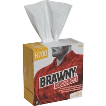 Brawny Professional H700 Disposable Cleaning Towel, Tall Box, White Case Of 10 3 Brawny Professional H700 Disposable Cleaning Towel, Tall Box, White Case Of 10