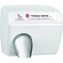 World Dryer Hand Dryer, White, 9.5 X 11.3 X 8.3 In 115 Volts 20 Amps