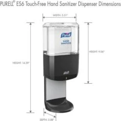 Purell Es6 Touch-Free Sanitizer Dispenser, Graphite 11 Purell Es6 Touch-Free Sanitizer Dispenser, Graphite -Whirlpool Shop 275157 DetailedProductView3 Lg