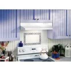 Broan® 30" Range Hood 3-1/4 X 10" Vent, White Range Hood W/ez1 Instllation Brackets 7 Broan® 30" Range Hood 3-1/4 X 10" Vent, White Range Hood W/ez1 Instllation Brackets -Whirlpool Shop 281025 v LifestyleImage Lg