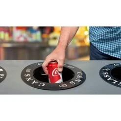 Alpine Industries 28 Gallon Black Corrugated Plastic 3-Compartment Indoor Trash -Whirlpool Shop 281998 DetailedProductView2 Lg