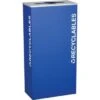 Ex-Cell Kaleidoscope 17 Gallon Steel Mixed Recyclables Receptacle (Blue) -Whirlpool Shop 282766 V Lg