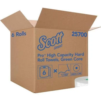 Scott White Green Core Hard Roll Paper Towels With Absorbency Pockets Case Of 6 4 Scott White Green Core Hard Roll Paper Towels With Absorbency Pockets Case Of 6 - Image 2