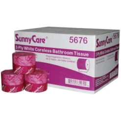 Sunnycare Single Roll 2-Ply Toilet Tissue Case Of 36