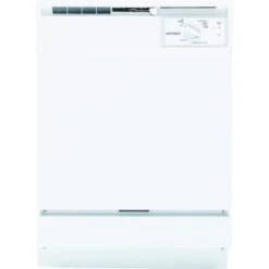 Hotpoint® 24" Built-In, Front Control, 5-Cycle, 64 Db Dishwasher, White