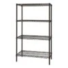 Quantum Storage Systems 4-Shelf Wire Shelving Unit, 18x36x72, Black Epoxy -Whirlpool Shop 285830 MainProductImage Lg
