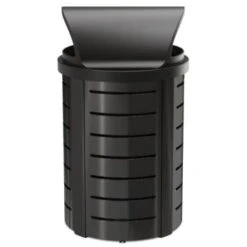 Suncast Commercial 35 Gallon Metal Round Roto Molded Lid Trash Can (Black) -Whirlpool Shop 286961 w DetailedProductView2 Lg