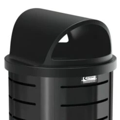 Suncast Commercial 35 Gallon Metal Round Roto Molded Lid Trash Can (Black) -Whirlpool Shop 286961 w DetailedProductView4 Lg