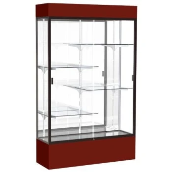 Ghent Waddell Spirit Maroon Display Case Mirror Back W/ Dark Bronze 3 Ghent Waddell Spirit Maroon Display Case Mirror Back W/ Dark Bronze