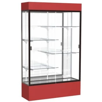 Ghent Waddell Spirit Red Display Case Mirror Back W/ Dark Bronze Aluminum 3 Ghent Waddell Spirit Red Display Case Mirror Back W/ Dark Bronze Aluminum