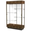 Ghent Waddell Heritage Wood Display Case Danish Walnut Hardwood Finish W/white