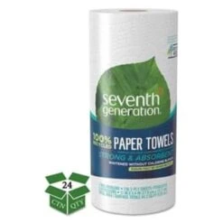 Seventh Generation 100% Recycled Paper Towel Rolls 2-Ply 156 Sh/rl Carton Of 24