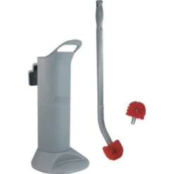 Unger Toilet Brush System Plastic Handle With 2 Brush Heads