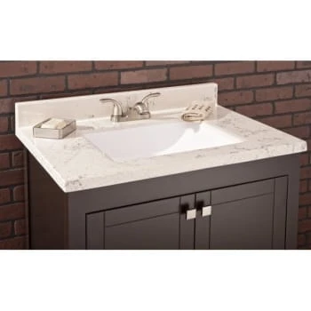Modular Vanity Tops 25 X 22 Artic Stone Cultured Marble Vanity Top And Bowl 5 Modular Vanity Tops 25 X 22 Artic Stone Cultured Marble Vanity Top And Bowl - Image 3