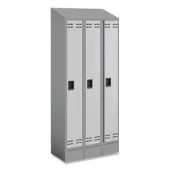 Safco Triple Continuous Metal Locker Base Addition, 35w X 16d X 5.75h, Gray 9 Safco Triple Continuous Metal Locker Base Addition, 35w X 16d X 5.75h, Gray -Whirlpool Shop 291918 LeftView Lg