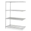 Safco 4-Shelf Industrial Add-On Unit, 48"w X 24"d X 72"h, Metallic Gray -Whirlpool Shop 291919 MainProductImage Lg