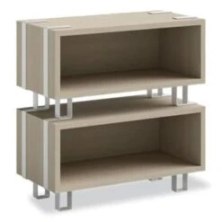 Safco Ready™ Home Office Stackable Storage, 1-Shelf, 24w X 12d X 12.25h, Beige -Whirlpool Shop 291922 BackView Lg