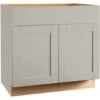 Hampton Bay Dove Gray Shaker Base Cabinet, 36" X 24" X 34.5" With Glides 1 Hampton Bay Dove Gray Shaker Base Cabinet, 36" X 24" X 34.5" With Glides -Whirlpool Shop 297088 MainProductImage Lg