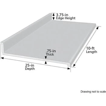 Hampton Bay Matte Sea Salt Laminate Countertop, 10' Waterfall Edge & Backsplash 8 Hampton Bay Matte Sea Salt Laminate Countertop, 10' Waterfall Edge & Backsplash - Image 6