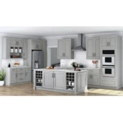 Hampton Bay Shaker Dove Gy Stock Assembled Diagonal Corner Wall Kitchen Cbnt -Whirlpool Shop 298334 DetailedProductView3 Lg