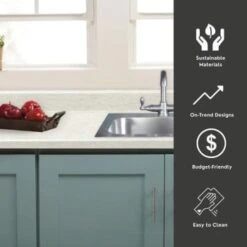 Hampton Bay Wilsonart Laminate Countertop 10 ' Textured Wh Cascade -Whirlpool Shop 299778 DetailedProductView3 Lg