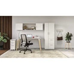 Safco Resi® Coat Wall Rack, 3 Hook, 19.75"w X 4.25"d X 6"h, White -Whirlpool Shop 300671 FrontView straighton Lg