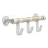 Safco Resi® Coat Wall Rack, 3 Hook, 19.75"w X 4.25"d X 6"h, White -Whirlpool Shop 300671 MainProductImage Lg
