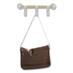 Safco Resi® Coat Wall Rack, 3 Hook, 19.75"w X 4.25"d X 6"h, White -Whirlpool Shop 300671 RightView Lg