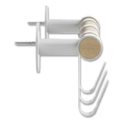 Safco Resi® Coat Wall Rack, 3 Hook, 19.75"w X 4.25"d X 6"h, White -Whirlpool Shop 300671 TopView Lg