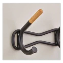 Safco Family Coat Wall Rack, 3 Hook, 18.5"w X 6.25"d X 7.25"h, Black -Whirlpool Shop 300672 LeftView Lg