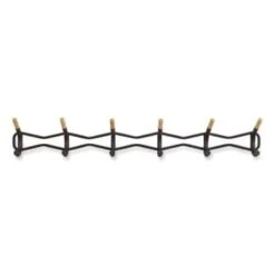 Safco Family Coat Wall Rack, 6 Hook, 42.75"w X 5.25"d X 7.25"h, Black 8 Safco Family Coat Wall Rack, 6 Hook, 42.75"w X 5.25"d X 7.25"h, Black -Whirlpool Shop 300673 FrontView straighton Lg