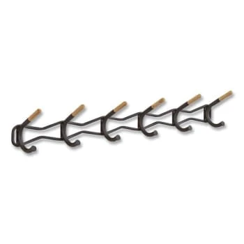 Safco Family Coat Wall Rack, 6 Hook, 42.75"w X 5.25"d X 7.25"h, Black 3 Safco Family Coat Wall Rack, 6 Hook, 42.75"w X 5.25"d X 7.25"h, Black